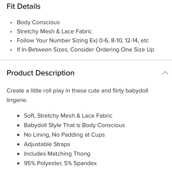 Santa Babydoll Lingerie - Picture 8 of 8